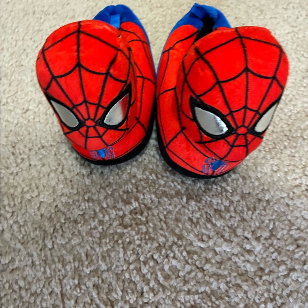 Marvel Spider-Man Plush Slippers in Red & Blue